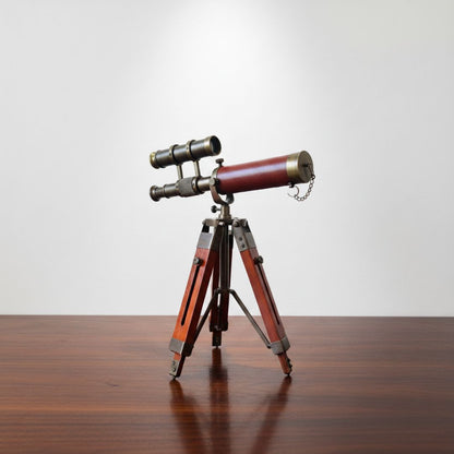 Brass Telescope with Tripod Stand | Nautical Style Home Décor