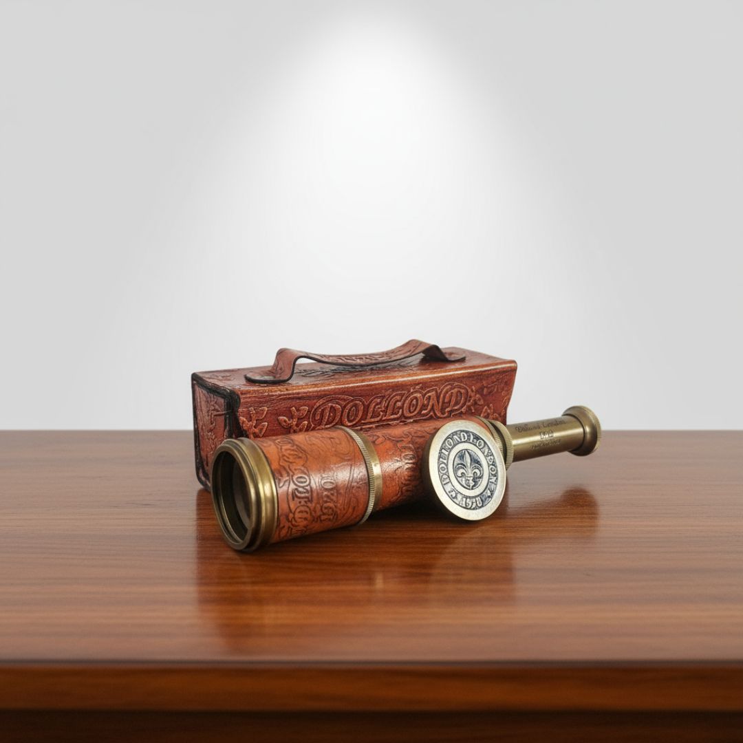 Personalized Dollond London Brass Telescope With Box | Pirate Spyglass Gift