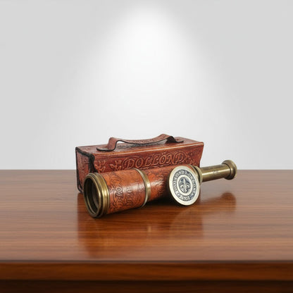 Personalized Dollond London Brass Telescope With Box | Pirate Spyglass Gift