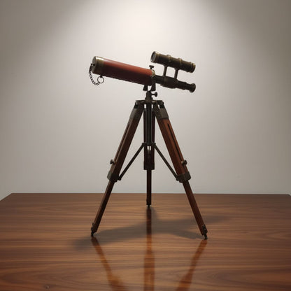 Brass Telescope with Tripod Stand | Nautical Style Home Décor