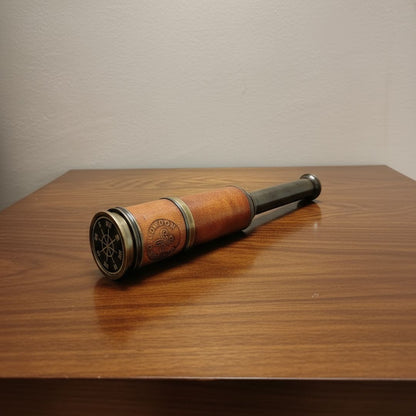 Personalized Dollond London Telescope in Wooden Box | Brass Telescope