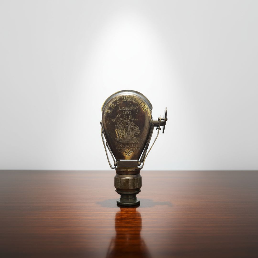 Antique Brass Monocular Telescope Collectible R & J Beck Nautical Gift