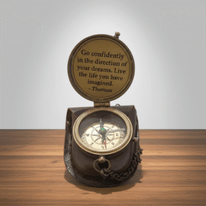 Personalized Compass, Engraved Working Brass Sundial Compass, Nautical Brass Compass Gift