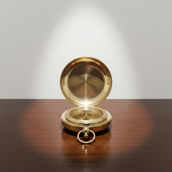 Brass Compass, Engraved Working Brass Pocket Compass, Nautical Brass Compass Gift