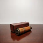 Antique Brass Handheld Telescope with Wooden Box