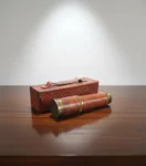Dollond London Brass Handheld Telescope with Leather Case