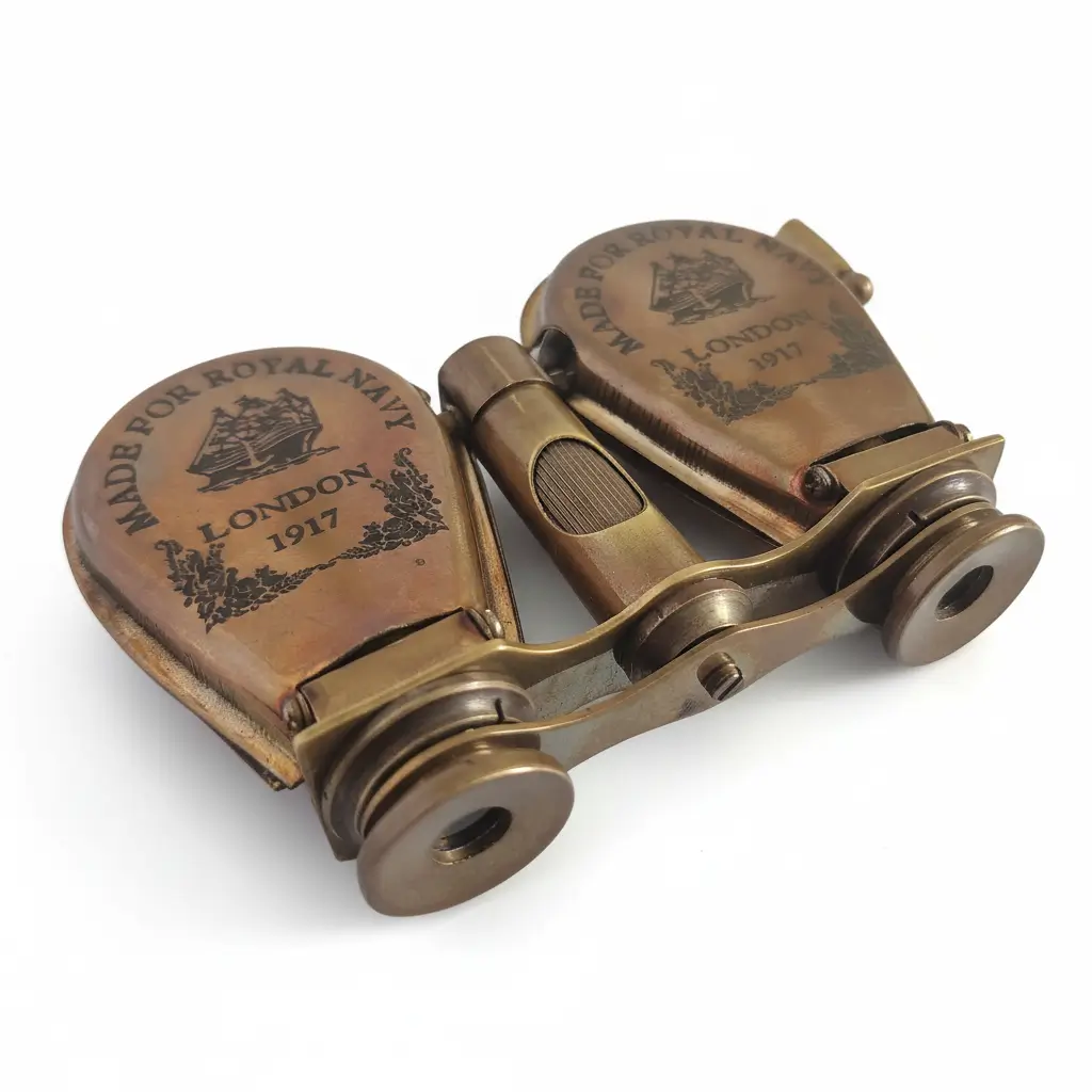 Royal Navy London 1917 Brass Binoculars 4